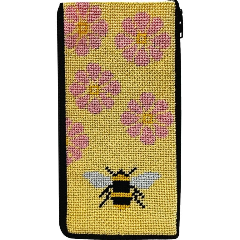 Flowers and Bee Eyeglass Case