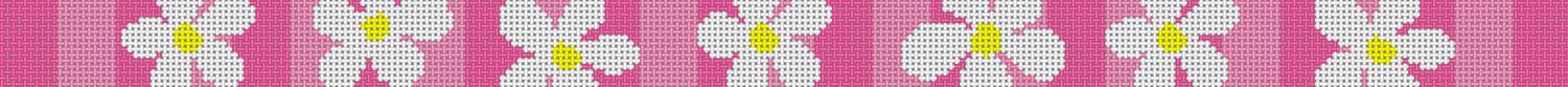 Daisy Girl Dog Collar - Pink &amp; Black/White Flowers