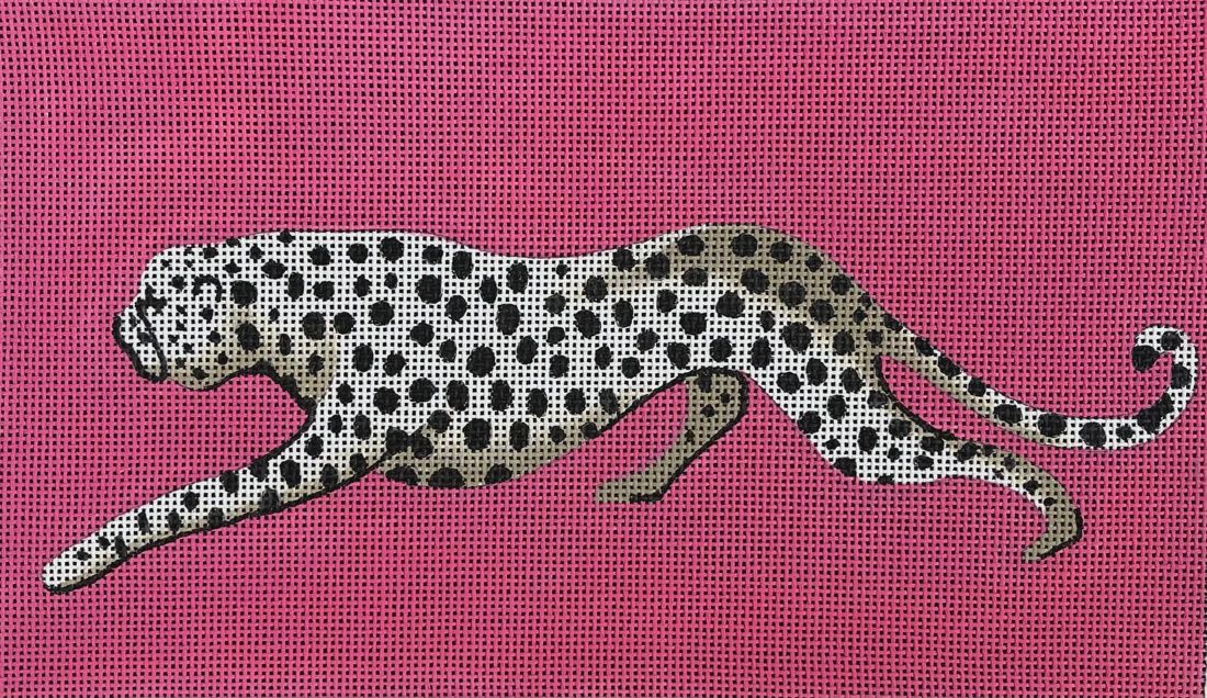 Clutch - White Leopard on Pink