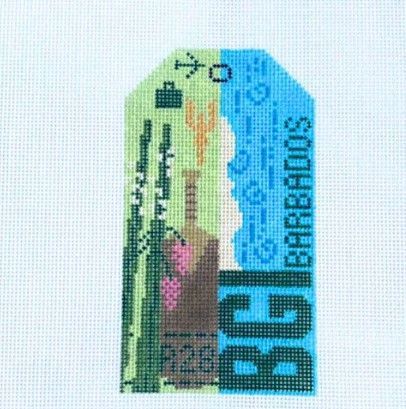 Barbados BGI - Retro Travel Tag