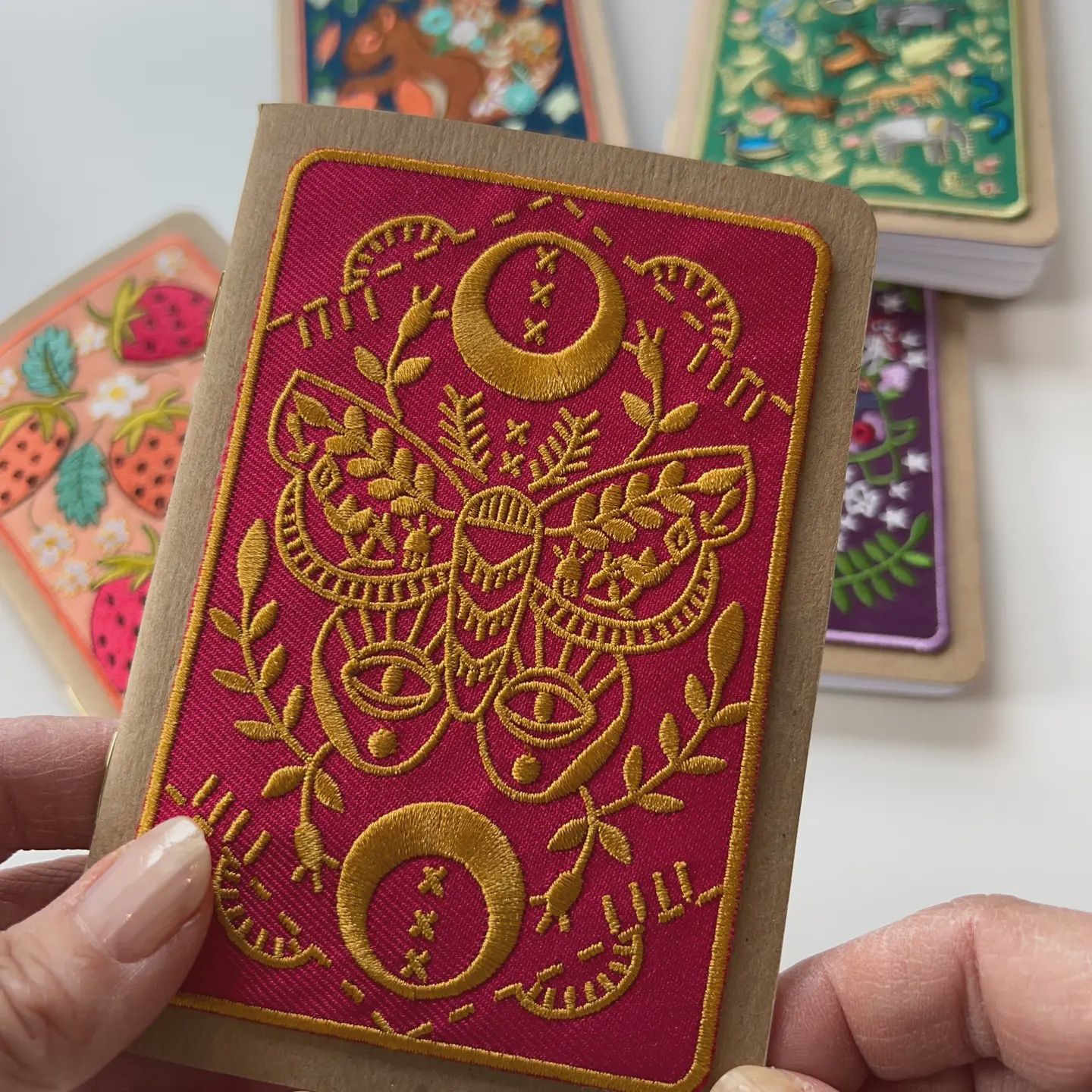 Mythic Moth Embroidered Pocket Notebook
