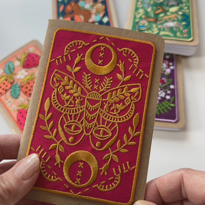 Mythic Moth Embroidered Pocket Notebook