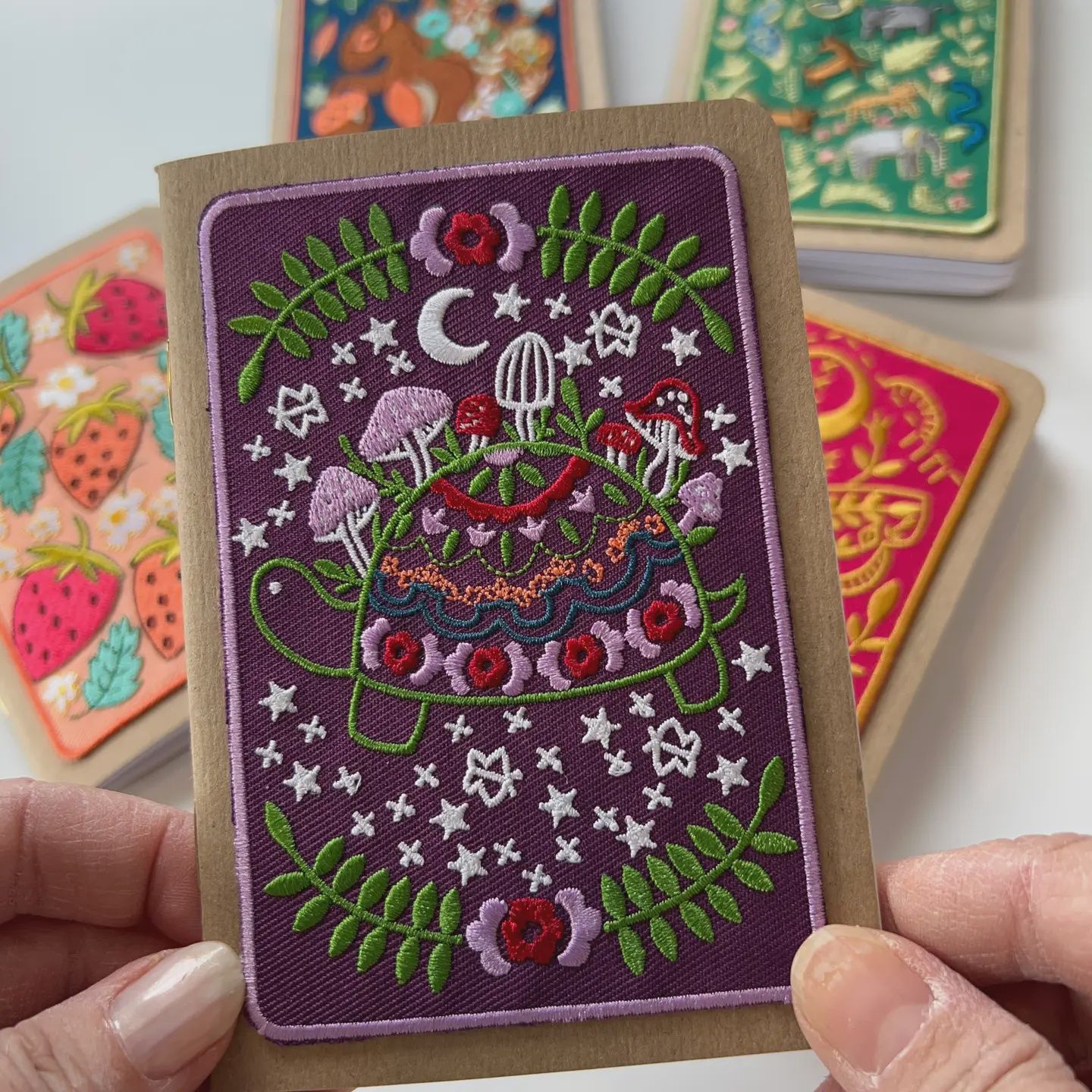 Turtle Embroidery Pocket Notebook