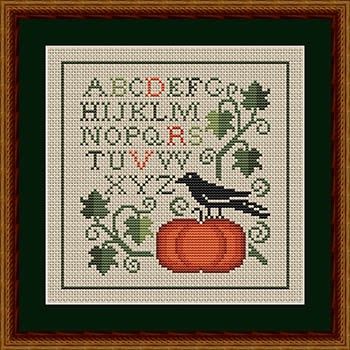Autumn Crow and Pumpkin