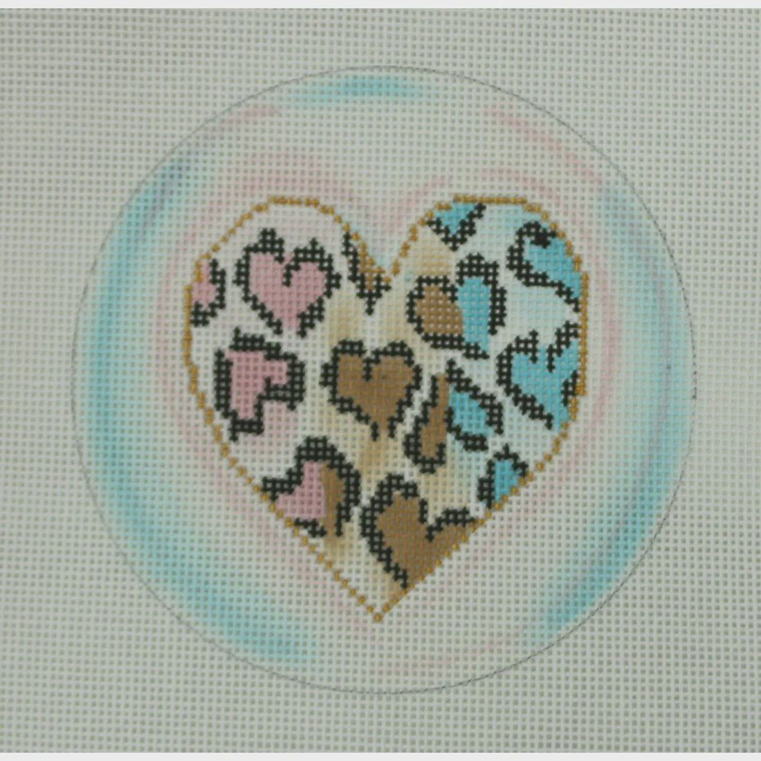 Animal Print Heart (with Stitch Guide)