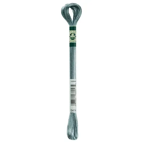 DMC Satin Floss - 414 - Steel Gray, Dark