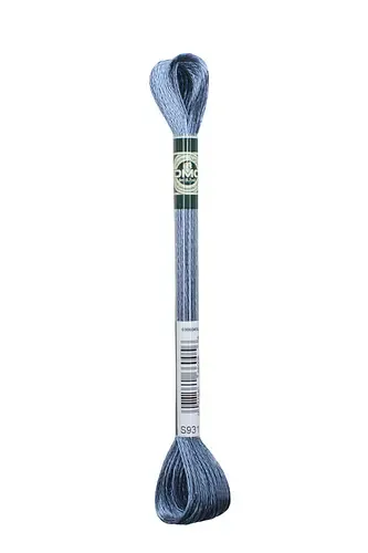 DMC Satin Floss - 931 - Antique Blue, Medium