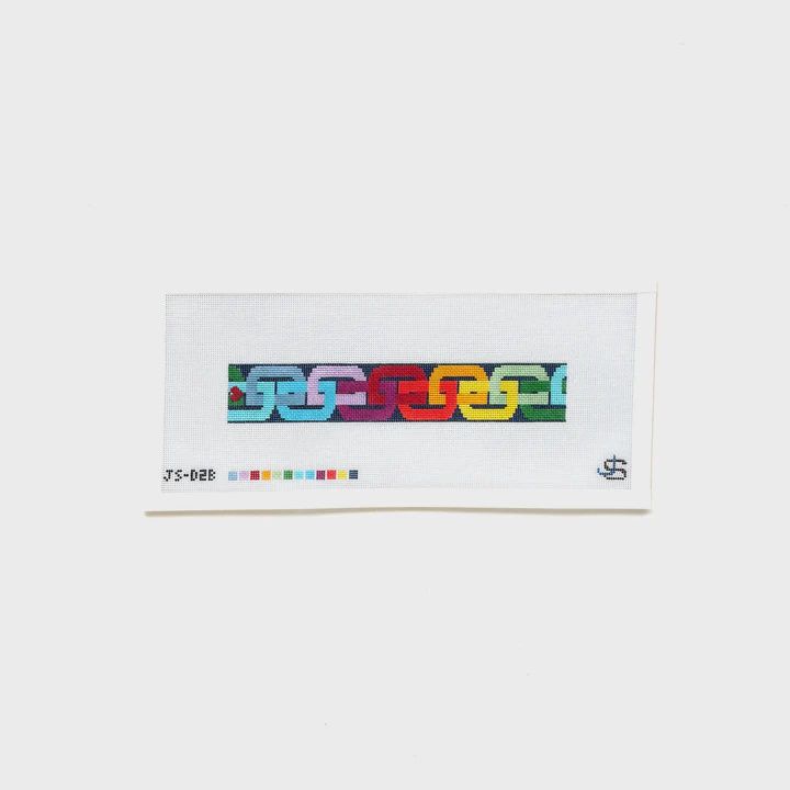 D Letter Key Fob - Rainbow