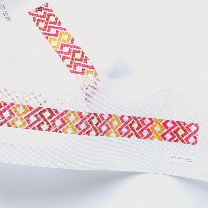Hicks Braid Belt/Bag Strap - Pink and Orange