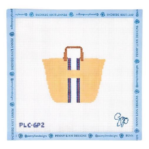 Basket with Red &amp; Blue Stripes