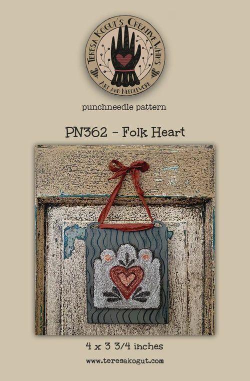 Folk Heart (Punch Needle Pattern)