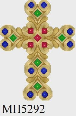 Cross - Jeweled Hearts