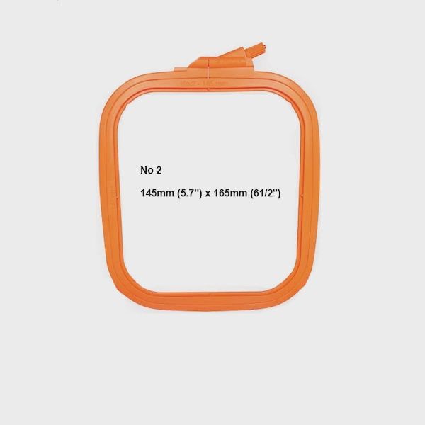 Nurge Square Plastic Hoops - No. 2, Color: Orange