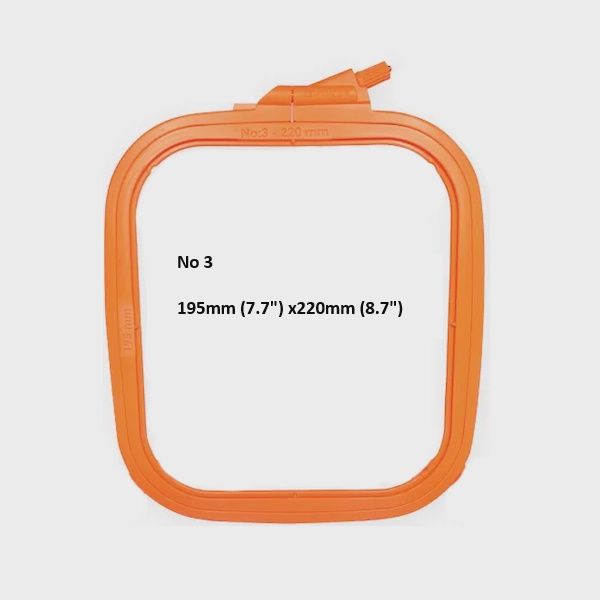 Nurge Square Plastic Hoops - No. 3, Color: Orange