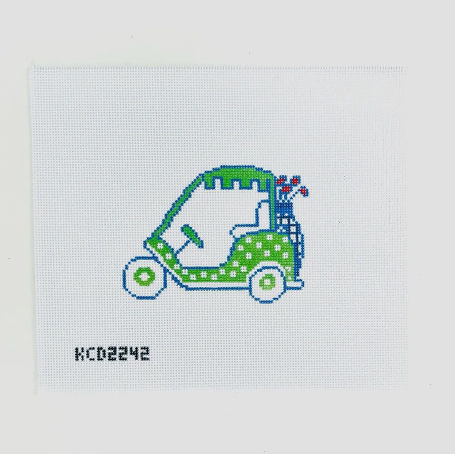 Green Golf Cart