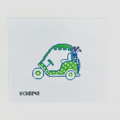 Green Golf Cart