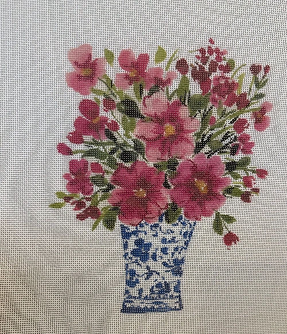 Chinoiserie Pink Flowers - Large Vase