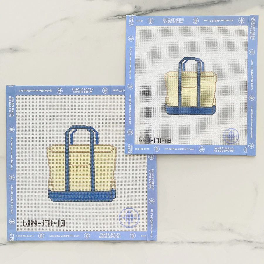 Plain Colored Tote - Blue - 13 Mesh