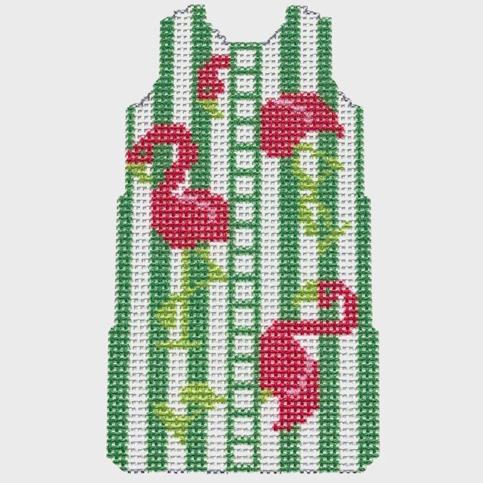 Mini Shift Dress - Flamingos