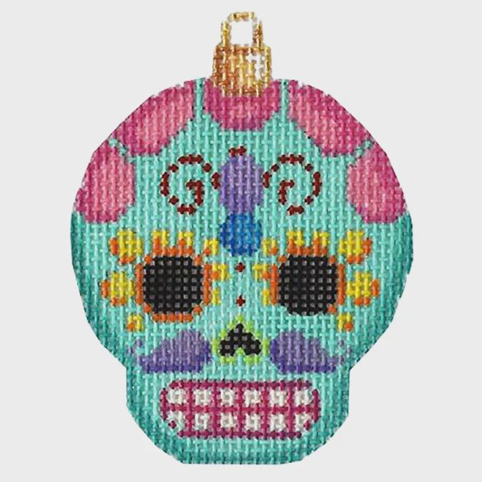 Sugar Skull Ornament - Turquoise