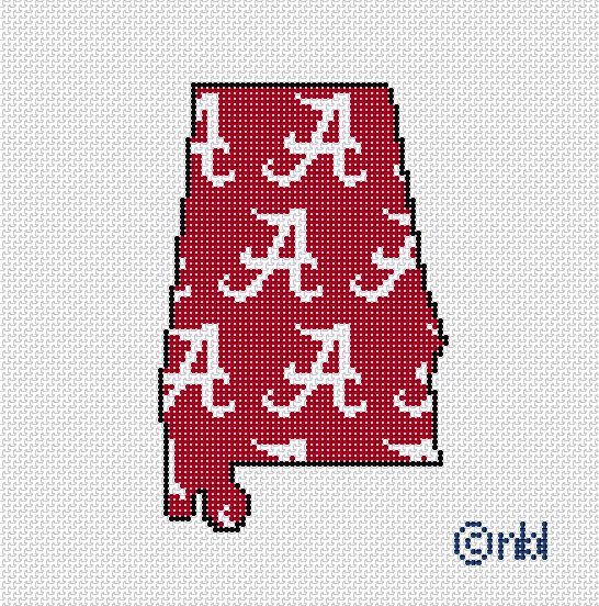 Alabama State Shape - 13 Mesh