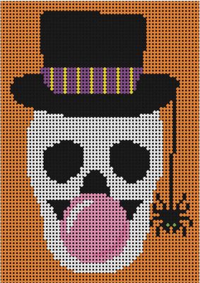 Bubble Gum Skull - Orange