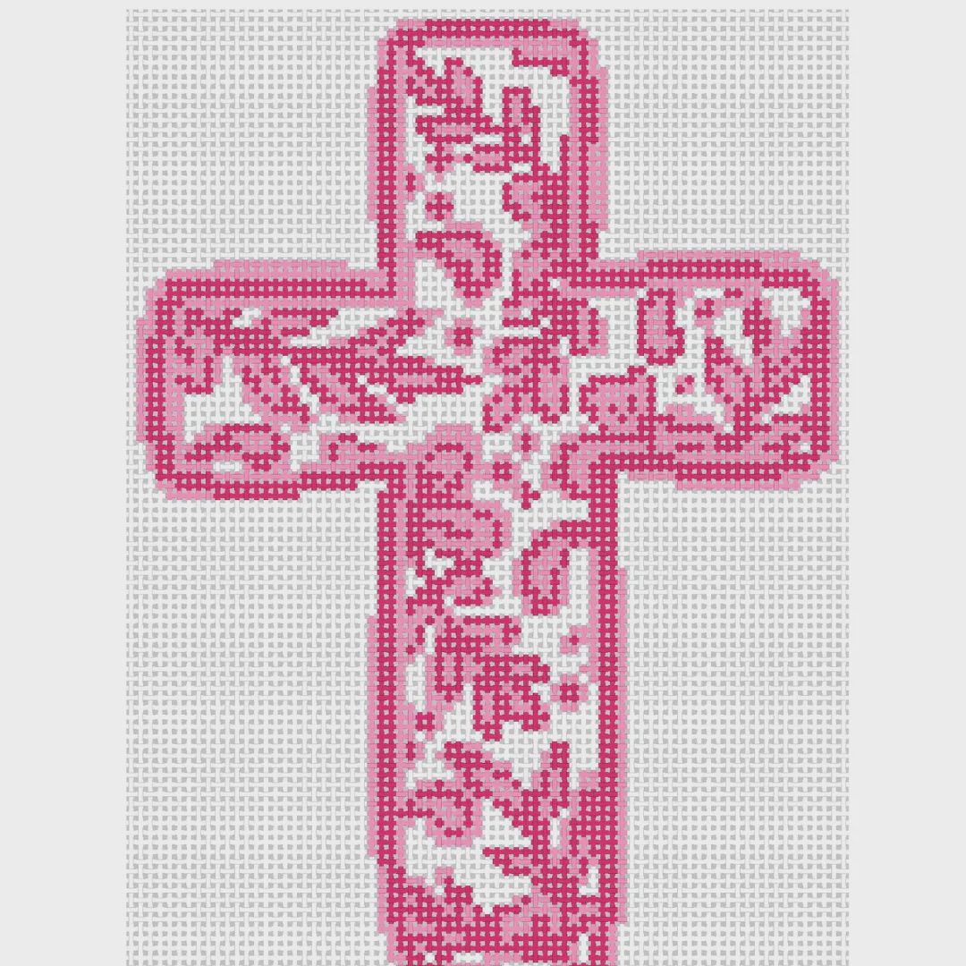 Chinoiserie Cross - Pink