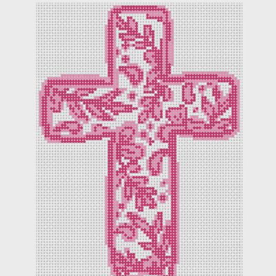 Chinoiserie Cross - Pink
