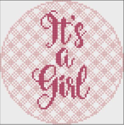 It&#39;s a Girl Gingham Round