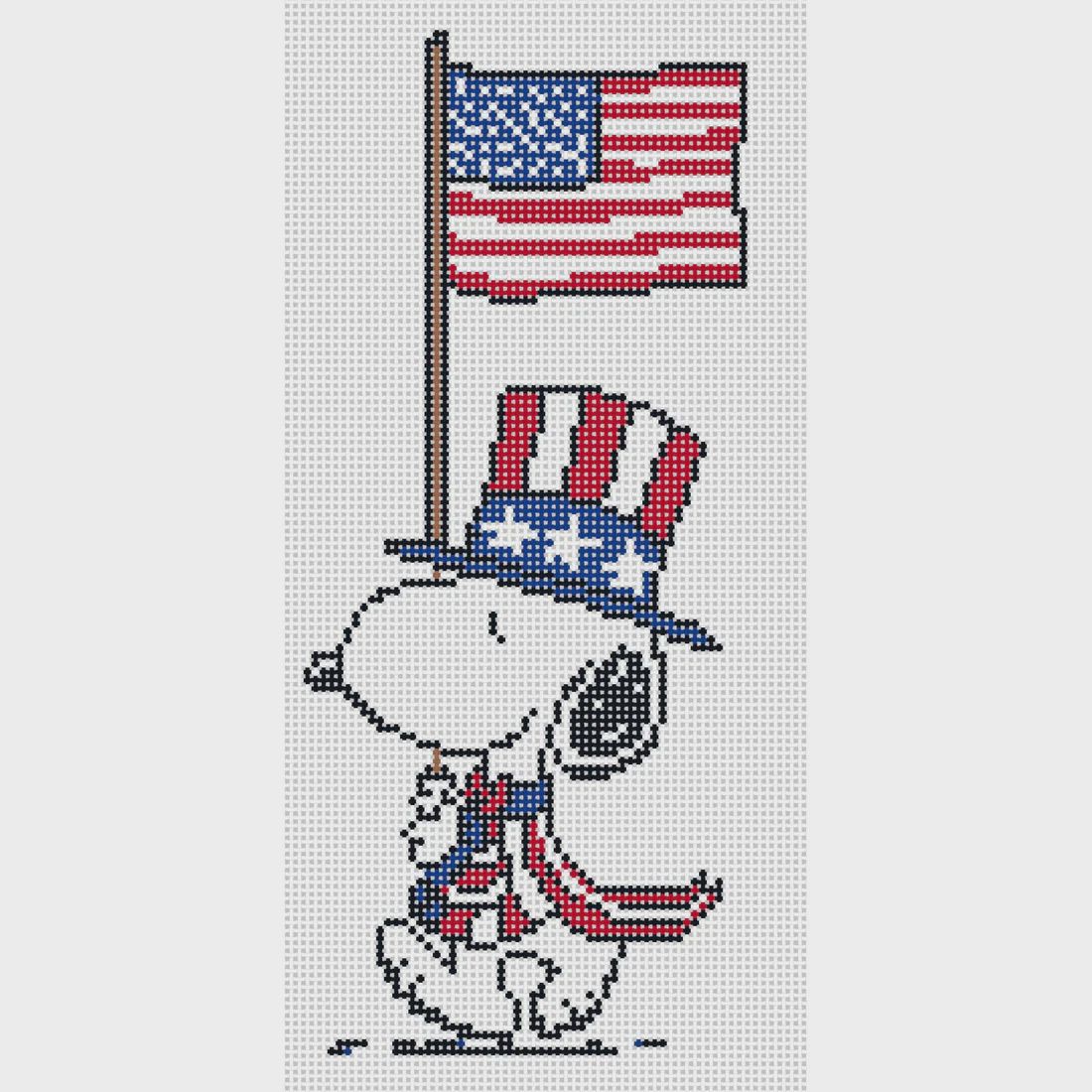 Snoopy with Flag