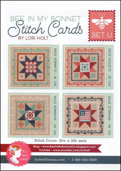 Bee in my Bonnet Stitch Cards - Set U