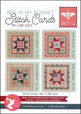 Bee in my Bonnet Stitch Cards - Set U