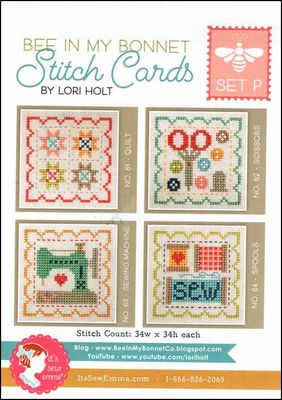 Bee in my Bonnet Stitch Cards - Set P