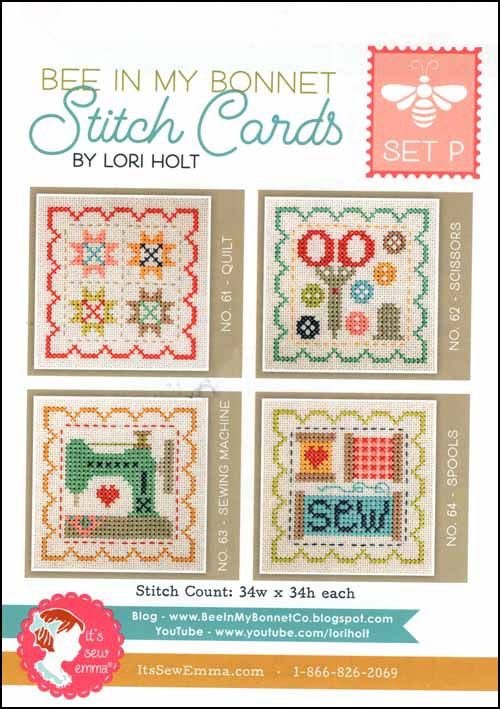 Bee in my Bonnet Stitch Cards - Set P