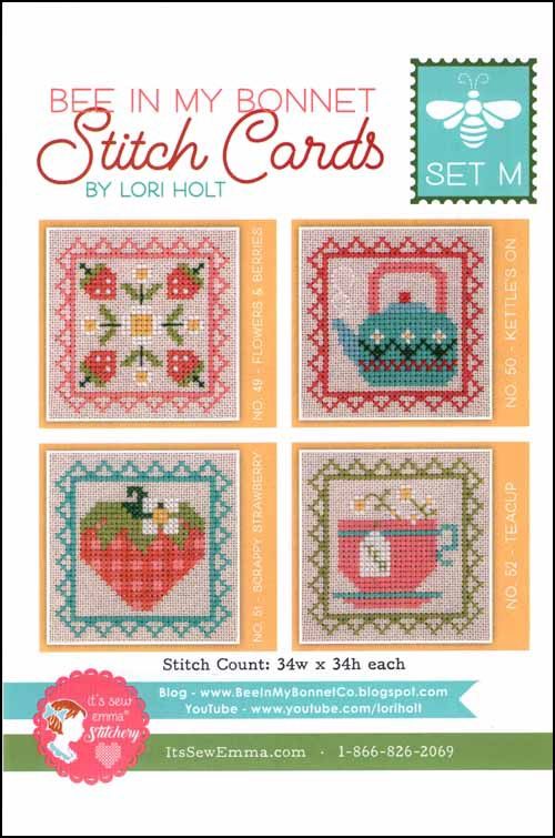 Bee in my Bonnet Stitch Cards - Set M
