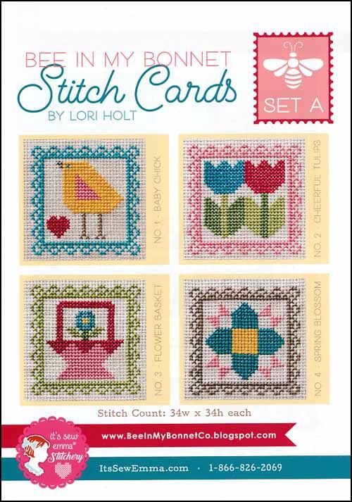 Bee in my Bonnet Stitch Cards - Set A