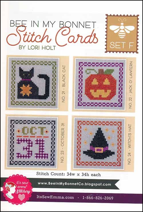 Bee in my Bonnet Stitch Cards - Set F