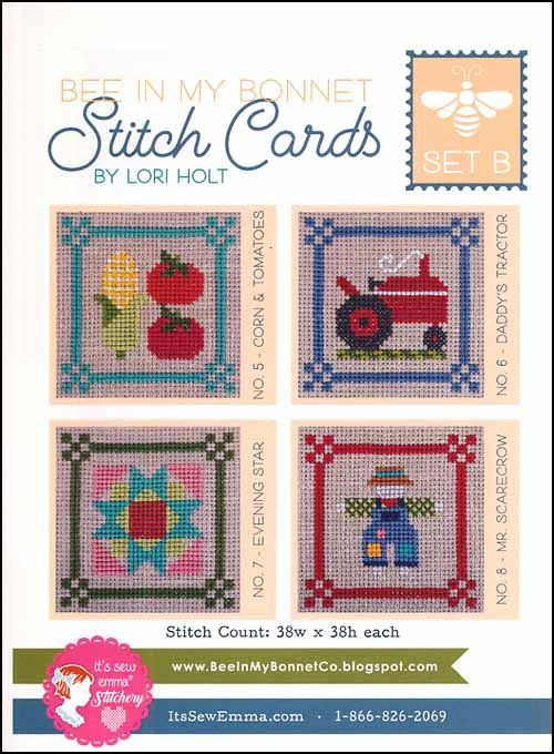 Bee in my Bonnet Stitch Cards - Set B