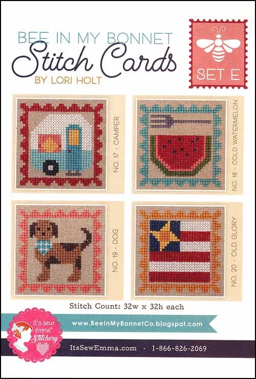 Bee in my Bonnet Stitch Cards - Set E