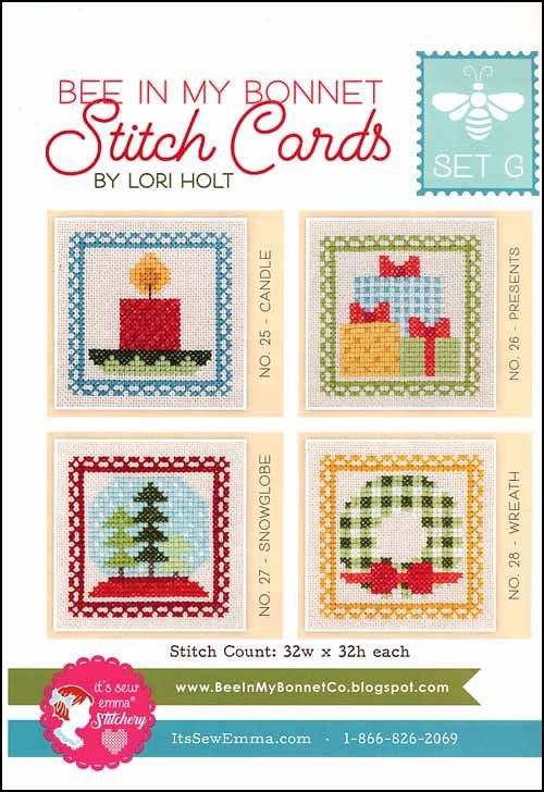 Bee in my Bonnet Stitch Cards - Set G