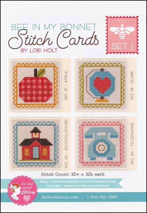 Bee in my Bonnet Stitch Cards - Set J