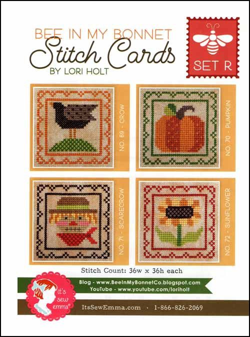 Bee in my Bonnet Stitch Cards - Set R
