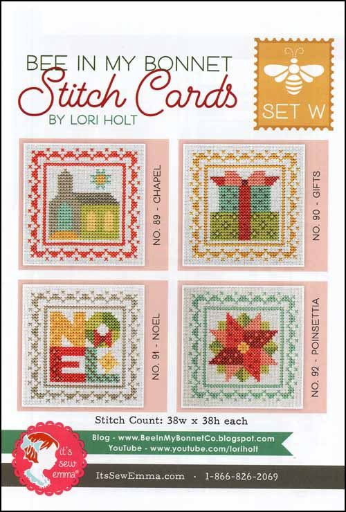 Bee in my Bonnet Stitch Cards - Set W
