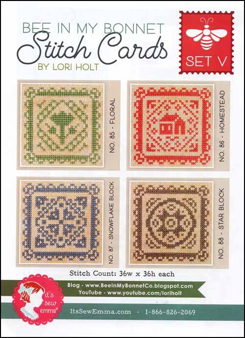 Bee in my Bonnet Stitch Cards - Set V