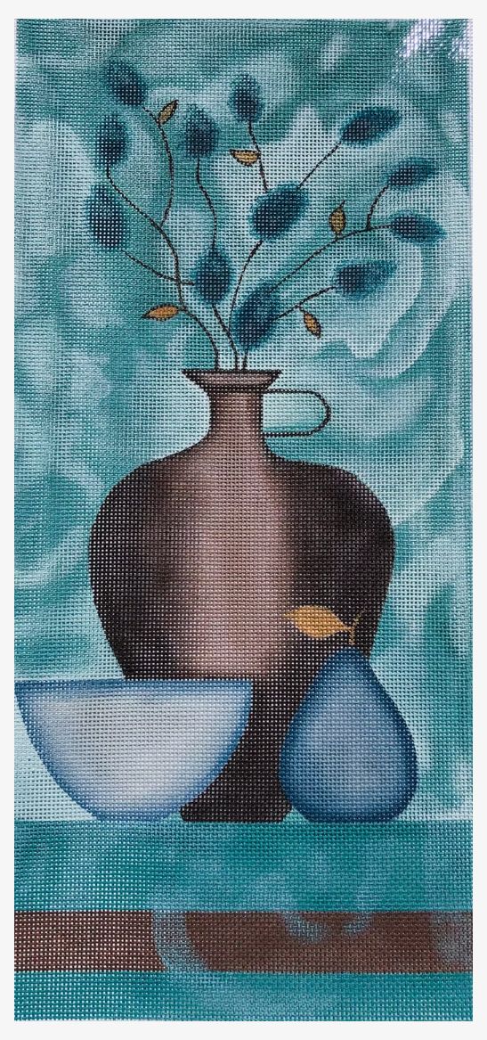Blue Floral Yellow Pear