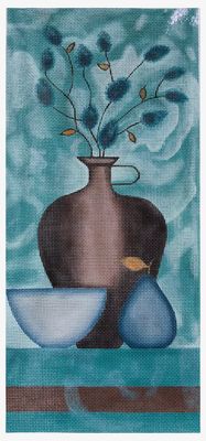 Blue Floral Yellow Pear