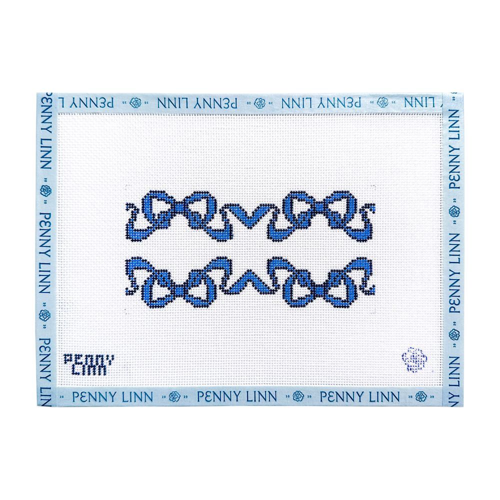 Double Ribbon Bow Fancy Clutch Insert - Blue
