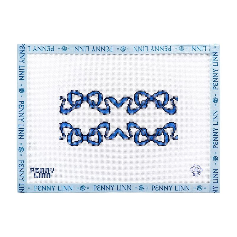 Double Ribbon Bow Fancy Clutch Insert - Blue
