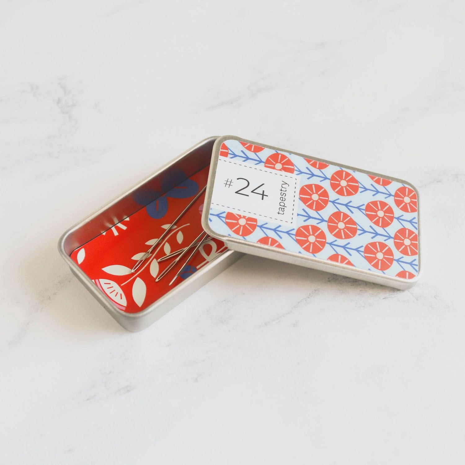 Magnetic Slide-Top Needle Tin - Tapestry Size #24