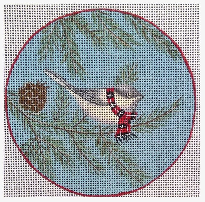 Chickadee in Scarf